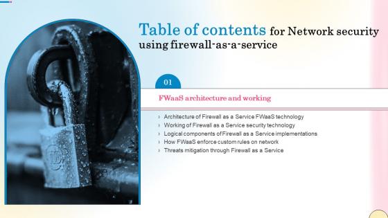 Network Security Using Firewall As A Service Table Of Contents Designs Pdf