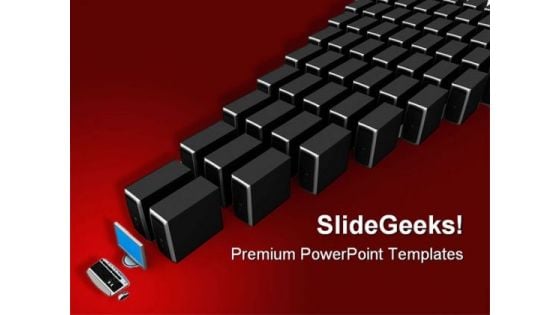 Network Server Computer PowerPoint Templates And PowerPoint Backgrounds 0911