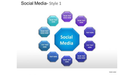 Network Social Media PowerPoint Slides And Ppt Template Diagrams