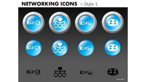 Networking Icons Style 1 Ppt 4