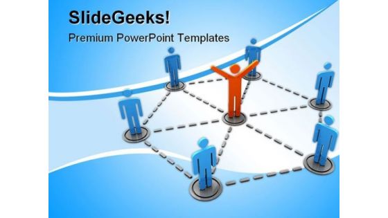 Networking Leadership PowerPoint Themes And PowerPoint Slides 0411