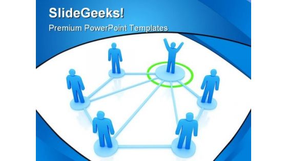 Networking Leadership PowerPoint Themes And PowerPoint Slides 0511