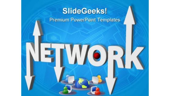 Networking Through Computer Global PowerPoint Templates And PowerPoint Backgrounds 0611