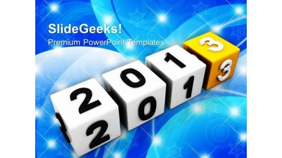 New 2013 Year Numbers On Cubes Event PowerPoint Templates Ppt Backgrounds For Slides 1112