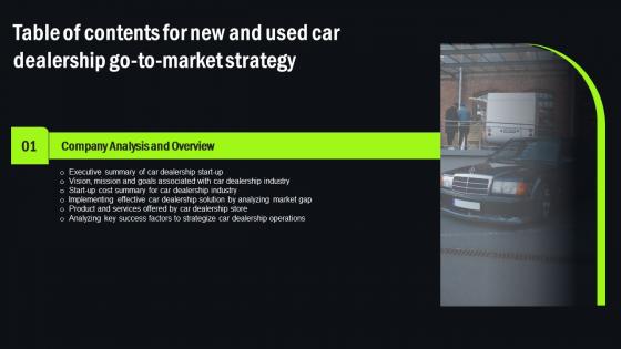 New And Used Car Dealership Go To Market Strategy Table Of Contents Introduction Pdf