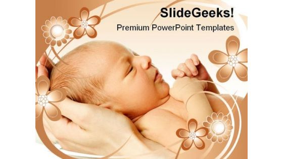 New Born Baby Family PowerPoint Backgrounds And Templates 1210