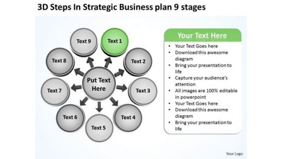 New Business PowerPoint Presentation Plan 9 Stages Cycle Diagram Slides