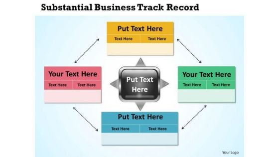 New Business PowerPoint Presentation Track Record Circular Flow Layout Network Slides