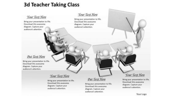 New Business Strategy 3d Teacher Taking Class Concepts