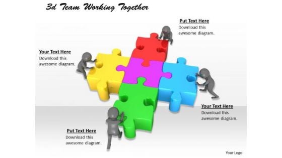 New Business Strategy 3d Team Working Together Basic Concepts