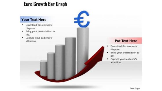 New Business Strategy Euro Growth Bar Graph Images Photos