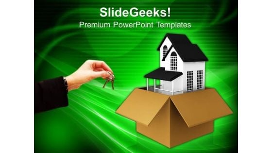 New House For Gift Concept PowerPoint Templates And PowerPoint Themes 0912
