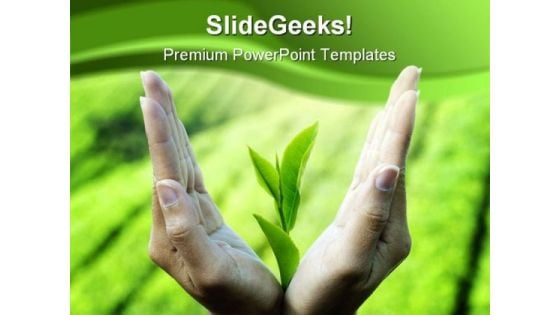 New Life Nature PowerPoint Template 0910