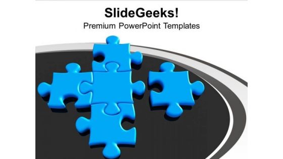 New Puzzles Joins Team To Form Teamwork PowerPoint Templates Ppt Backgrounds For Slides 0213