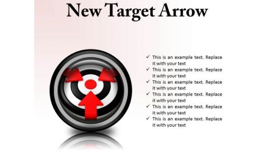 New Target Arrow Business PowerPoint Presentation Slides Cc