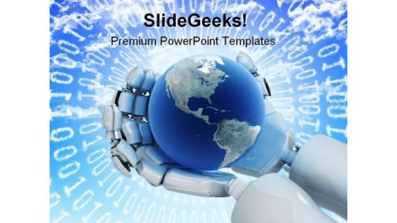 New Technologies Globe PowerPoint Templates And PowerPoint Backgrounds 0311