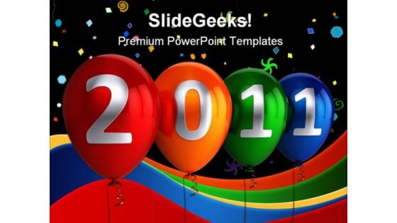 New Year 2011 Abstract PowerPoint Background And Template 1210