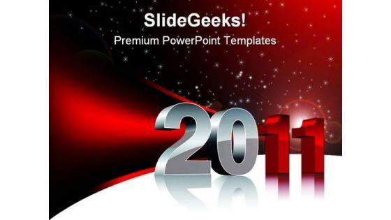 New Year 2011 Festival PowerPoint Background And Template 1210