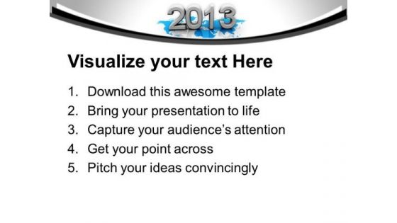 New Year 2013 Celebration Party Time PowerPoint Templates Ppt Backgrounds For Slides 0113