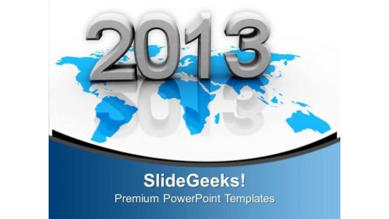 New Year 2013 Celebration Party Time PowerPoint Templates Ppt Backgrounds For Slides 0113