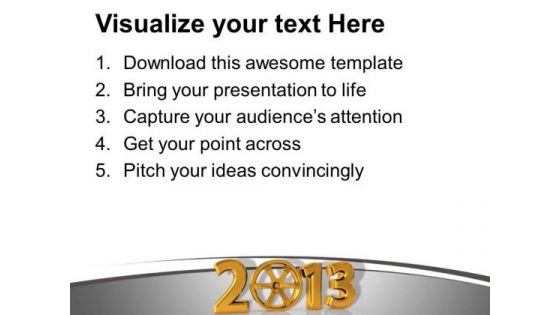 New Year 2013 Enjoy Happiness PowerPoint Templates Ppt Backgrounds For Slides 0413