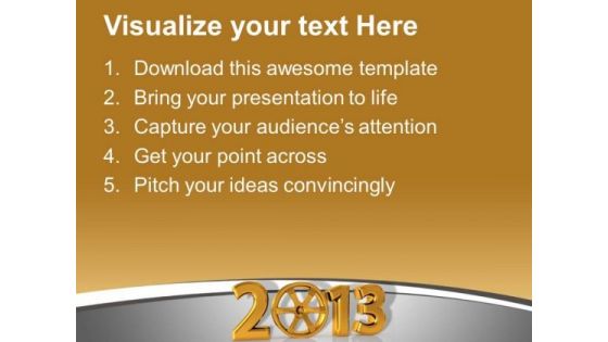 New Year 2013 Enjoy Happiness PowerPoint Templates Ppt Backgrounds For Slides 0413