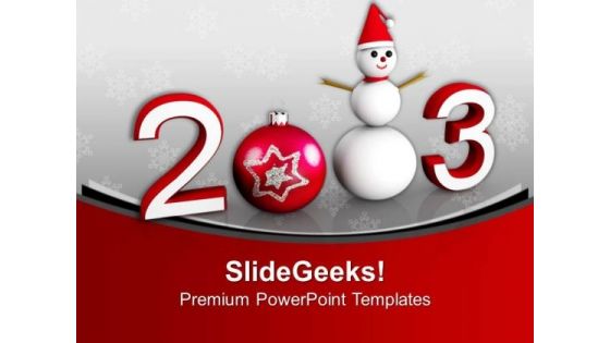 New Year And Christmas Concept Holidays PowerPoint Templates Ppt Backgrounds For Slides 0113