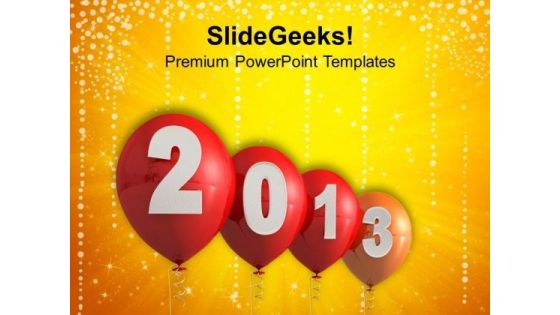 New Year Balloons Festival PowerPoint Templates Ppt Backgrounds For Slides 1212