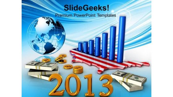 New Year Business Profits Globe Americana PowerPoint Templates Ppt Backgrounds For Slides 1112