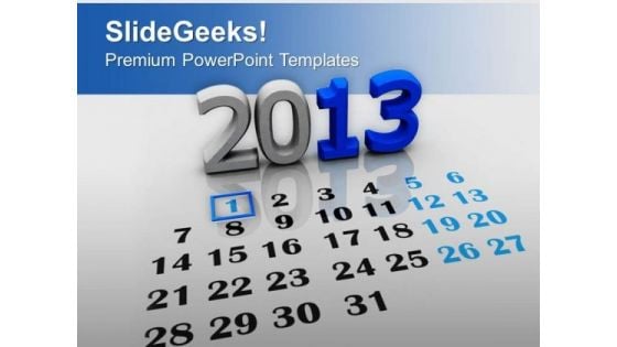 New Year Calendar Holidays PowerPoint Templates Ppt Backgrounds For Slides 0113