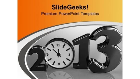 New Year Celebration Clocks PowerPoint Templates Ppt Backgrounds For Slides 1212