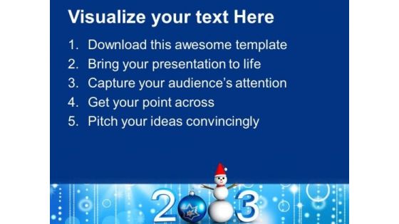 New Year Celebration With Christmas Holidays PowerPoint Templates Ppt Backgrounds For Slides 1212