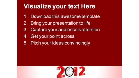 New Year Clock Abstract PowerPoint Templates And PowerPoint Backgrounds 1011