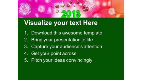 New Year Decoration With Unique Filigree Events PowerPoint Templates Ppt Backgrounds For Slides 1212