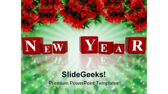 New Year Decorations Events PowerPoint Templates And PowerPoint Backgrounds 0711