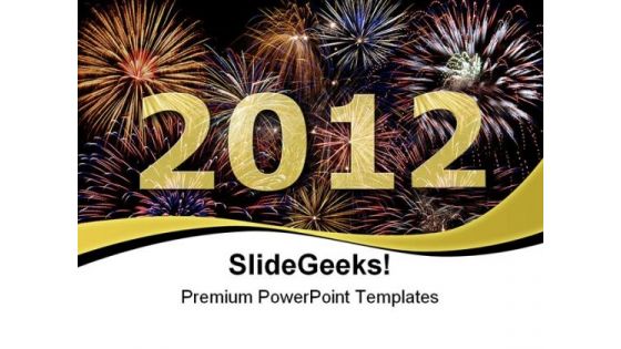 New Year Fireworks Abstract PowerPoint Templates And PowerPoint Backgrounds 1011