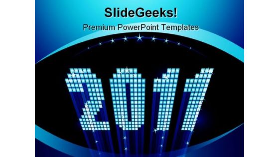 New Year Holidays PowerPoint Template 1010