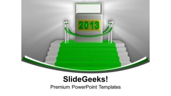 New Year On A Green Carpet Future PowerPoint Templates Ppt Backgrounds For Slides 0113