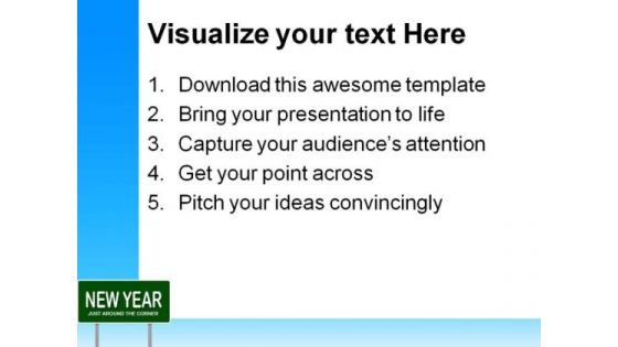 New Year Sign Future PowerPoint Themes And PowerPoint Slides 0911
