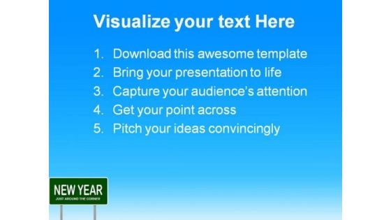 New Year Sign Future PowerPoint Themes And PowerPoint Slides 0911