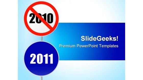 New Year Sign Travel PowerPoint Template 1110 New Year Sign Travel PowerPoint Template 1110