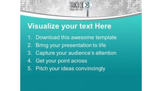 New Year Wishes 2013 PowerPoint Templates Ppt Backgrounds For Slides 0413