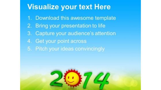 New Years Sunrise Festival Theme PowerPoint Template 1113