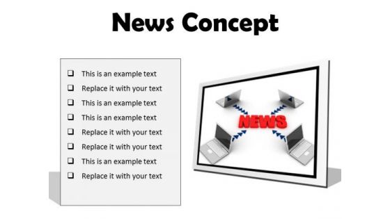 News Concept Computer PowerPoint Presentation Slides F