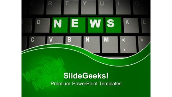 News On Computer Keyboard Communication PowerPoint Templates Ppt Backgrounds For Slides 1112