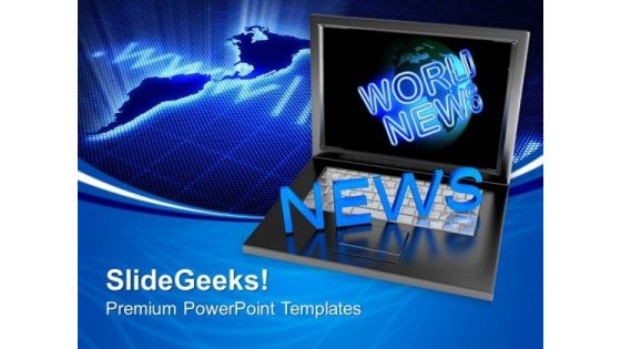 News Online Internet PowerPoint Templates And PowerPoint Themes 0812