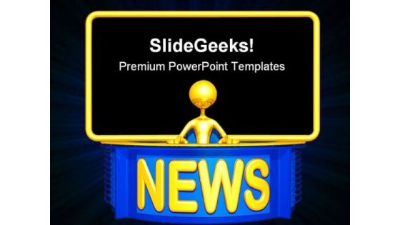 News Reporter Media PowerPoint Templates And PowerPoint Backgrounds 0611