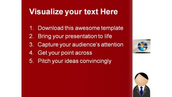 News Reporter Media PowerPoint Themes And PowerPoint Slides 0511