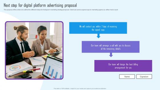 Next Step For Digital Platform Advertising Proposal Slides Pdf