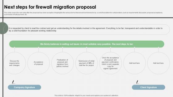 Next Steps For Firewall Migration Proposal Next Steps For Firewall Migration Proposal